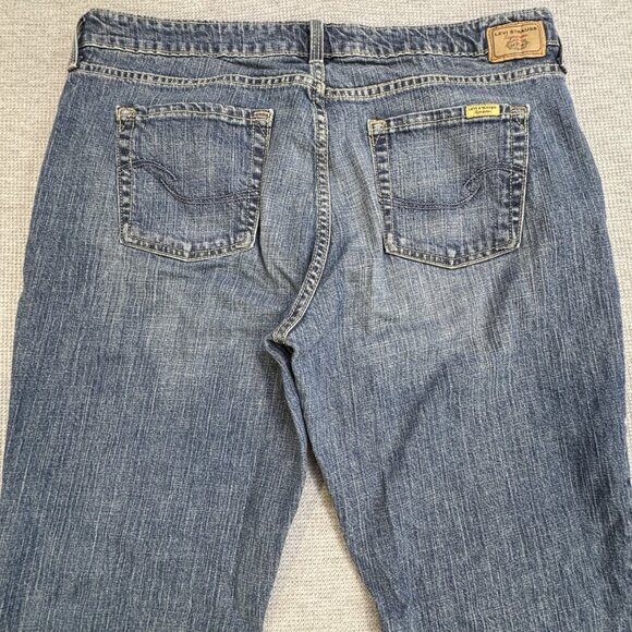 Levi Strauss Signature Womens Low Rise Bootcut Jeans Misses 18 M Blue Denim - Picture 4 of 11